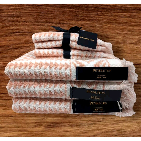 Pendleton Other - Pendleton Sundown 7pc Towel Set 3 Bath 4 Fingertip Dusty Pink Southwestern NEW